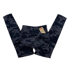 Levi's 721 Camo Skinny Jeans Womens 24 XS Gray Black Ankle High-Rise Stretch NEW